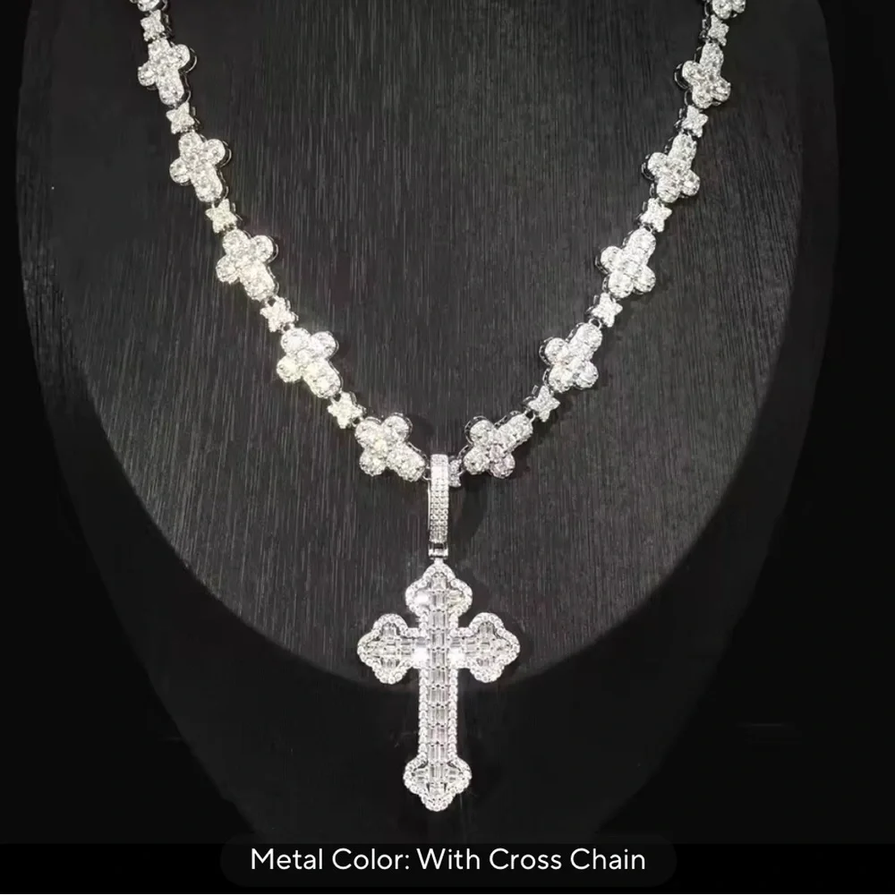Silver Cross Necklace 18inch